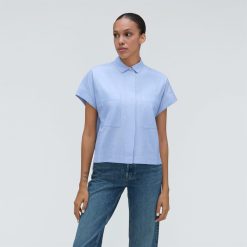 Alternative view of The Short-Sleeve Box Shirt | Slate Blue