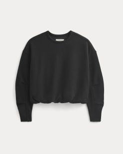 Alternative view of Lightweight Terry Bubble Sweatshirt | Black