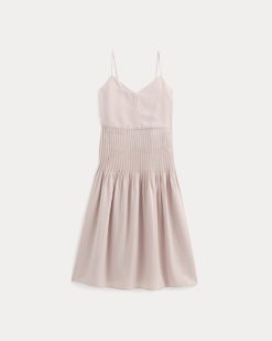 Alternative view of The Pleated Slip Dress in Butterlite | Soft Rose