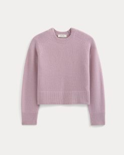 Alternative view of The Boxy Crew in Cashmere | Lilac Crush