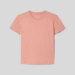 Alternative view of The Box-Cut Tee in Essential Cotton | Light Rose | No Pocket