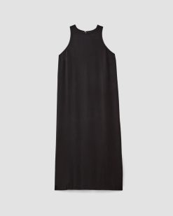 Alternative view of The Satin Racerback Slip Dress | Black