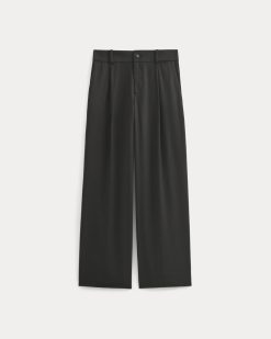 Alternative view of Wide-Leg Trouser in Buttersmooth | Black | 30 Inseam