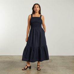 Alternative view of The Smock Dress | Deep Navy