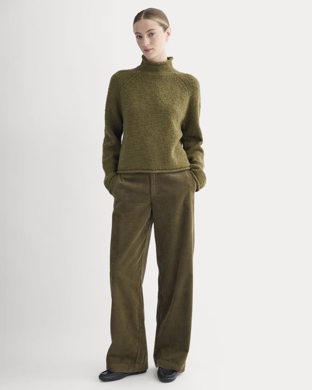 Rollneck Sweater | Olive - Image 3