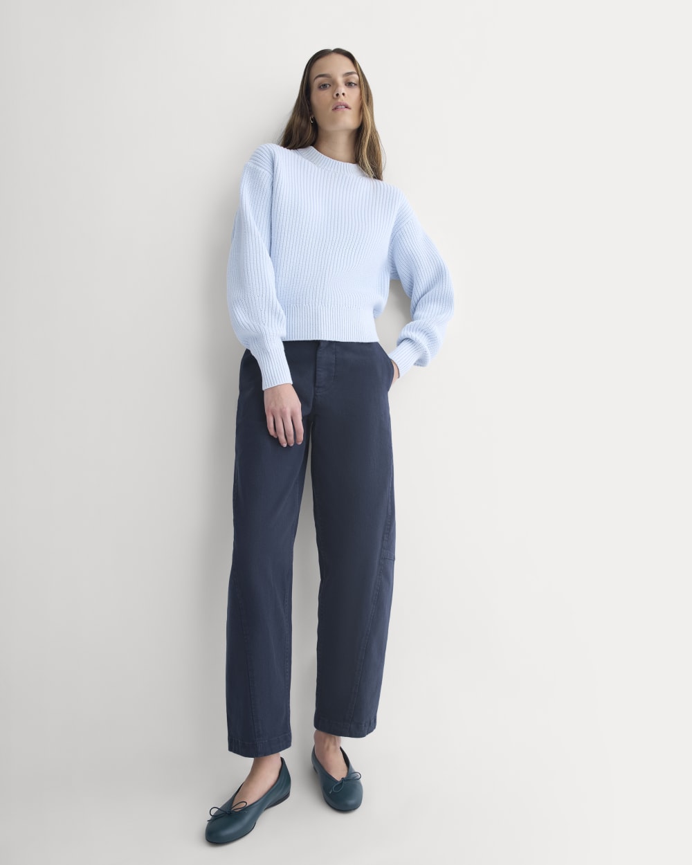 Twisted Seam Barrel Pant | Navy - Image 3