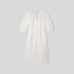 Alternative view of The Raglan Sleeve Poplin Dress | Black / Canvas Tan