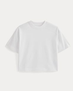 Alternative view of Oversized Seamed Tee | White