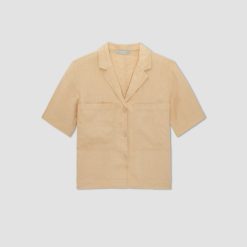 Alternative view of The Linen Workwear Shirt | Warm Khaki