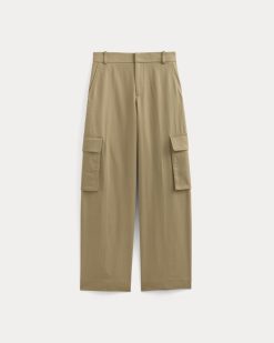 Alternative view of Wide-Leg Cargo Trouser in Buttersmooth | Ash Brown