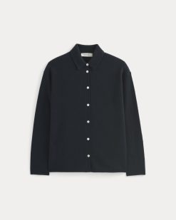 Alternative view of Cashmere Button-Up Shirt | Navy