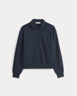 Alternative view of Lightweight Terry Polo Sweatshirt | Navy