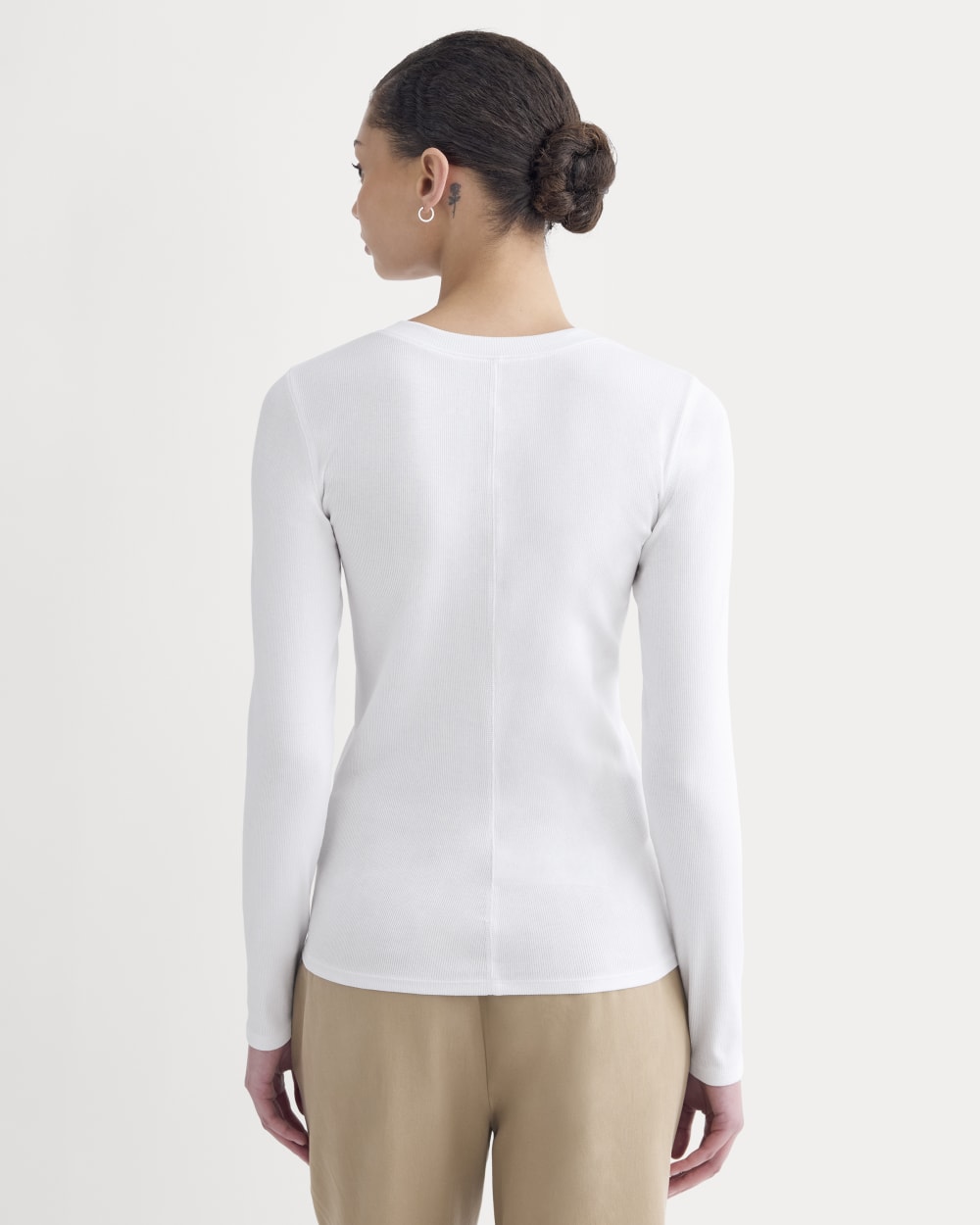 The Luxe Rib Henley | White - Image 5