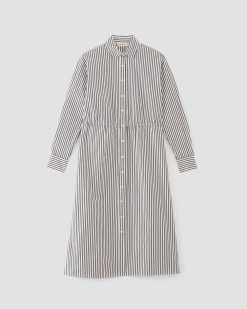 Alternative view of The Supima® Cotton Midi Shirt Dress | Optic White / Black
