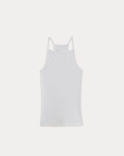 Alternative view of Tissue Narrow Racerback Tank | White