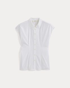 Alternative view of Muscle Shirt in Lightweight Cotton | White