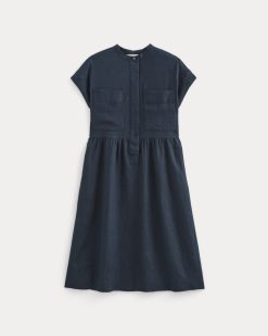 Alternative view of The Craft Dress in Linen | Navy