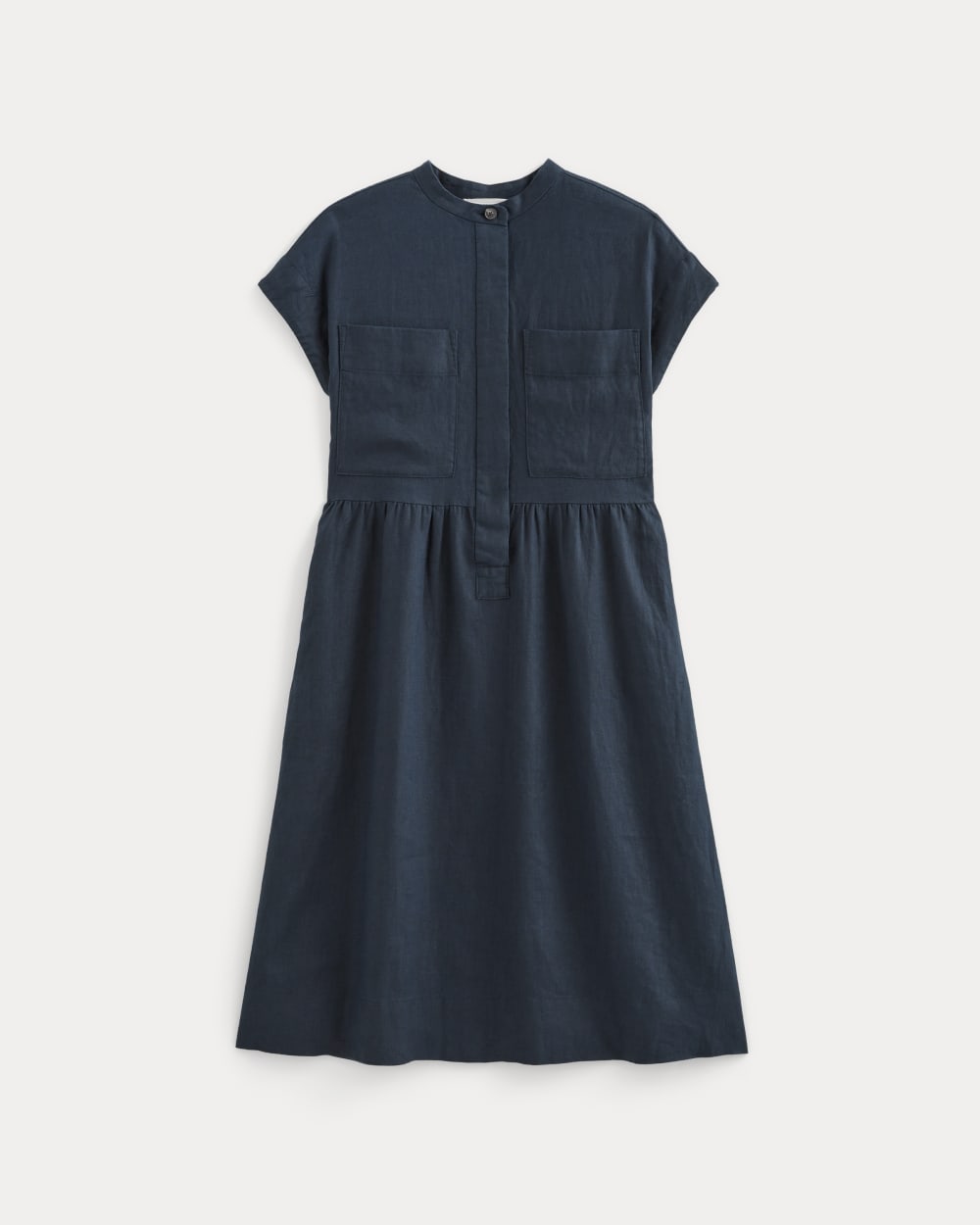 The Craft Dress in Linen | Navy - Image 2