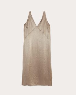Alternative view of The Satin Slip Dress | Champagne