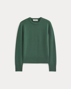 Alternative view of Cashmere Slim Crew Sweater | Hunter Green