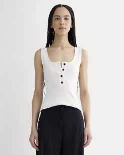 The Selfie Henley Tank | White