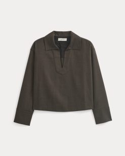 Alternative view of Overshirt in Tailor Twill | Heathered Fudge