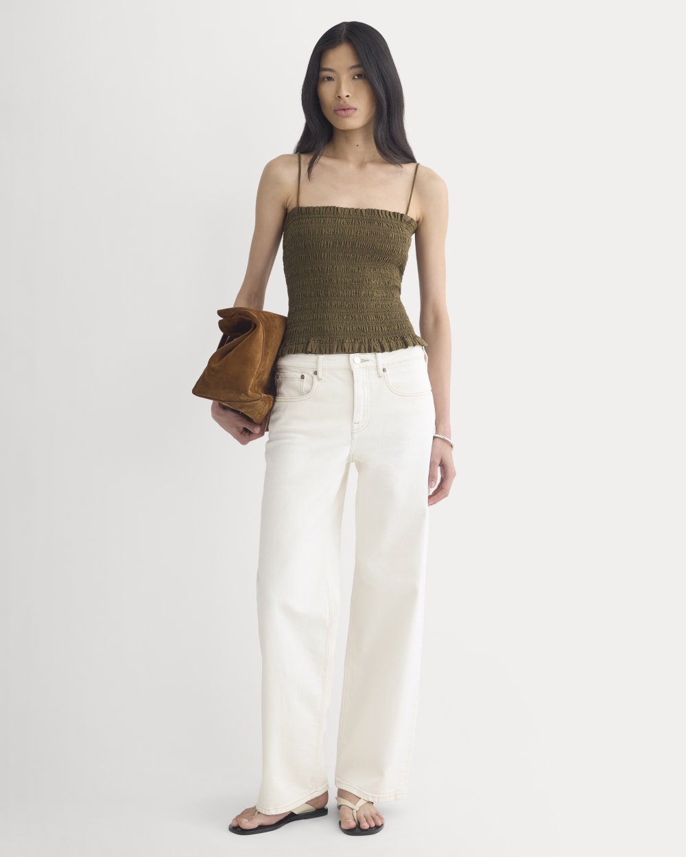 Gauze Smocked Cami | Beech - Image 4