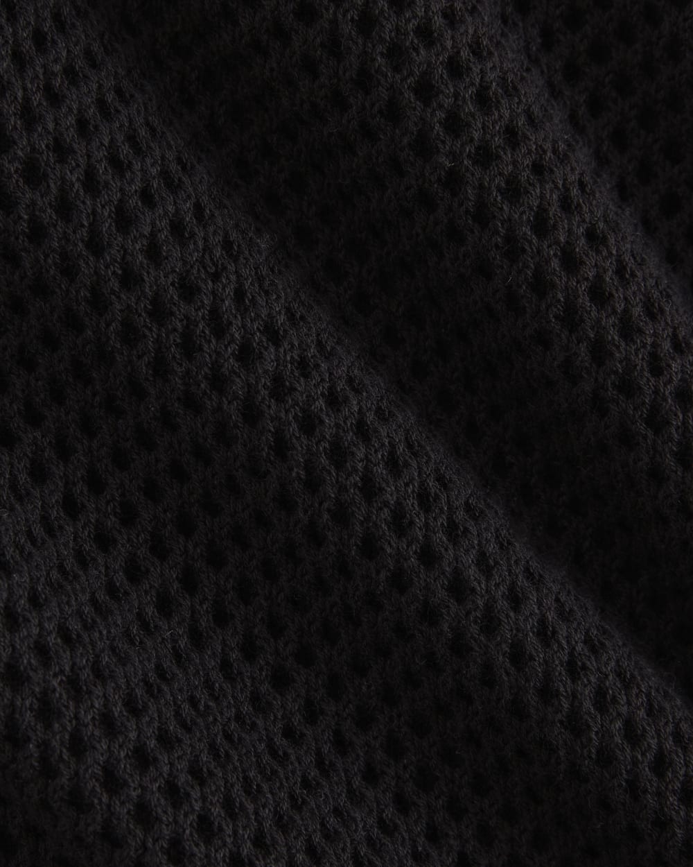 Mesh-Knit Short-Sleeve Dress | Black - Image 5