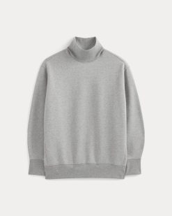 Alternative view of Luxe Fleece Turtleneck | Vintage Heather Grey