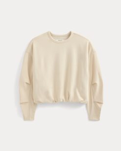 Alternative view of Lightweight Terry Bubble Sweatshirt | Parchment