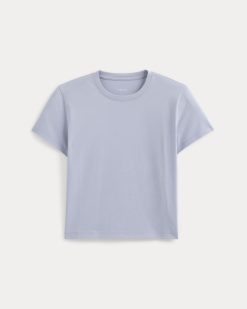 Alternative view of The Box-Cut Tee in Essential Cotton | Aleutian | No Pocket