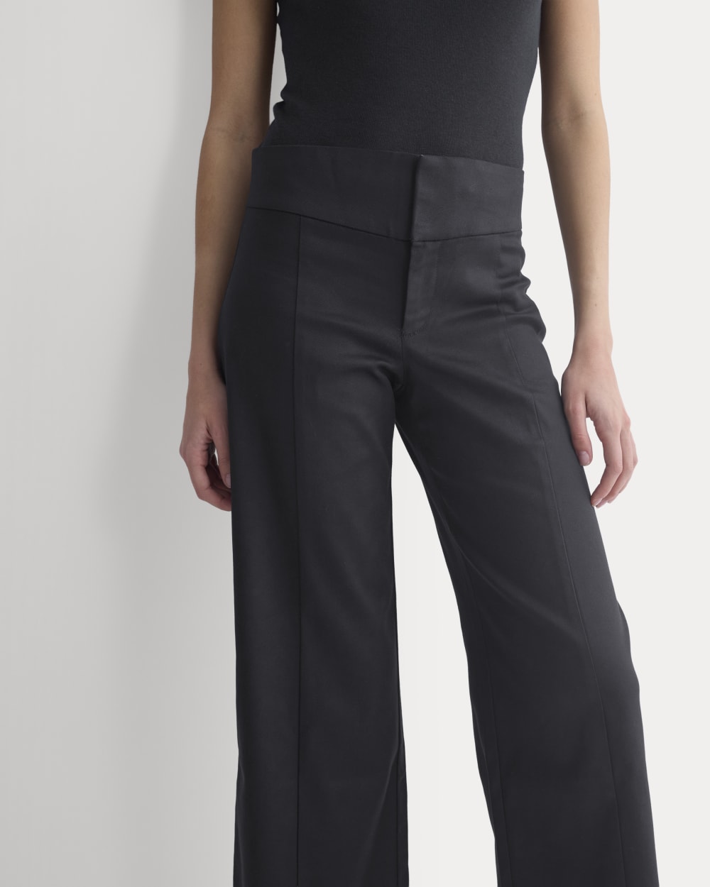 Tailored Drape Seam Pant | Black - Image 3
