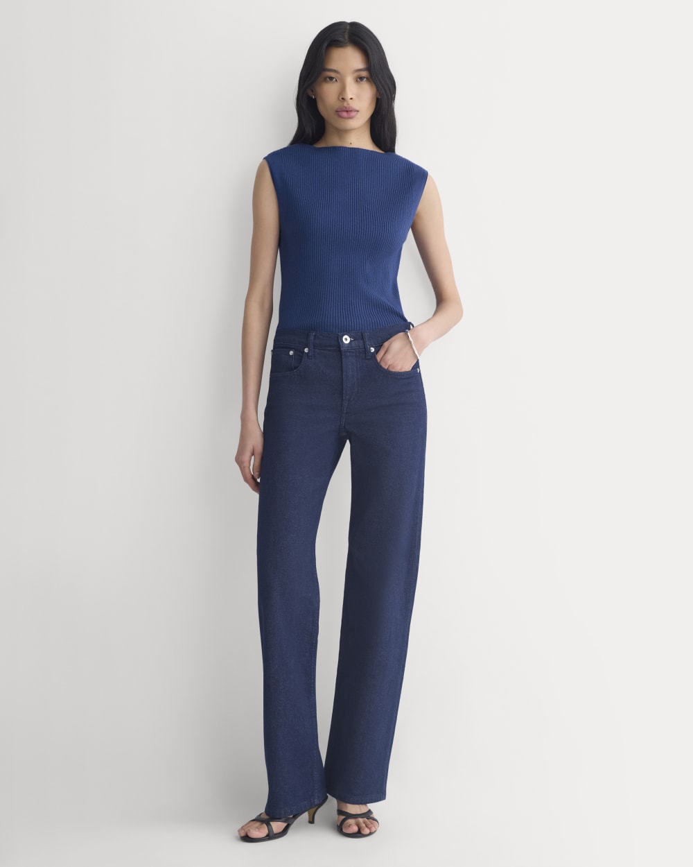 Boat-Neck Ribbed Knit | Estate Blue - Image 3