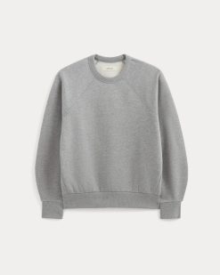 Alternative view of Luxe Fleece Raglan Crewneck | Vintage Heather Grey