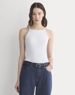 Tissue Narrow Racerback Tank | White