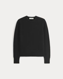 Alternative view of Cashmere Slim Crew Sweater | Black
