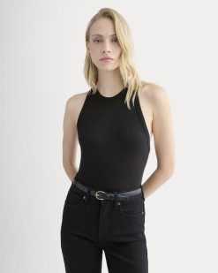 Luxe Rib Racerback Tank | Black