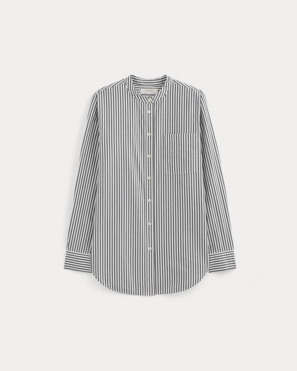 The Oversized Shirt in Ultrasoft Cotton | Optic White / Black - Image 2