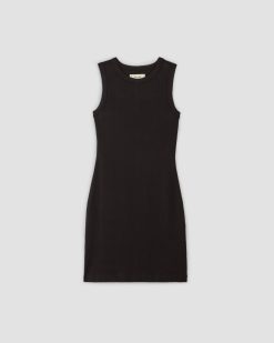 Alternative view of The Ribbed Mini Dress | Black