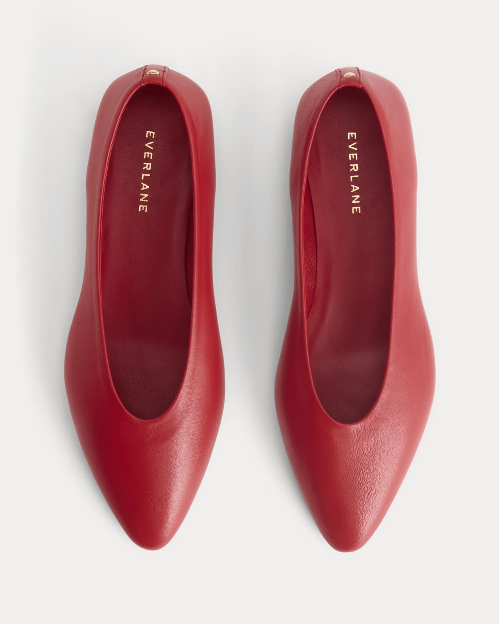 Made in Italy Almond-Toe Flat | Rosa Red - Image 4
