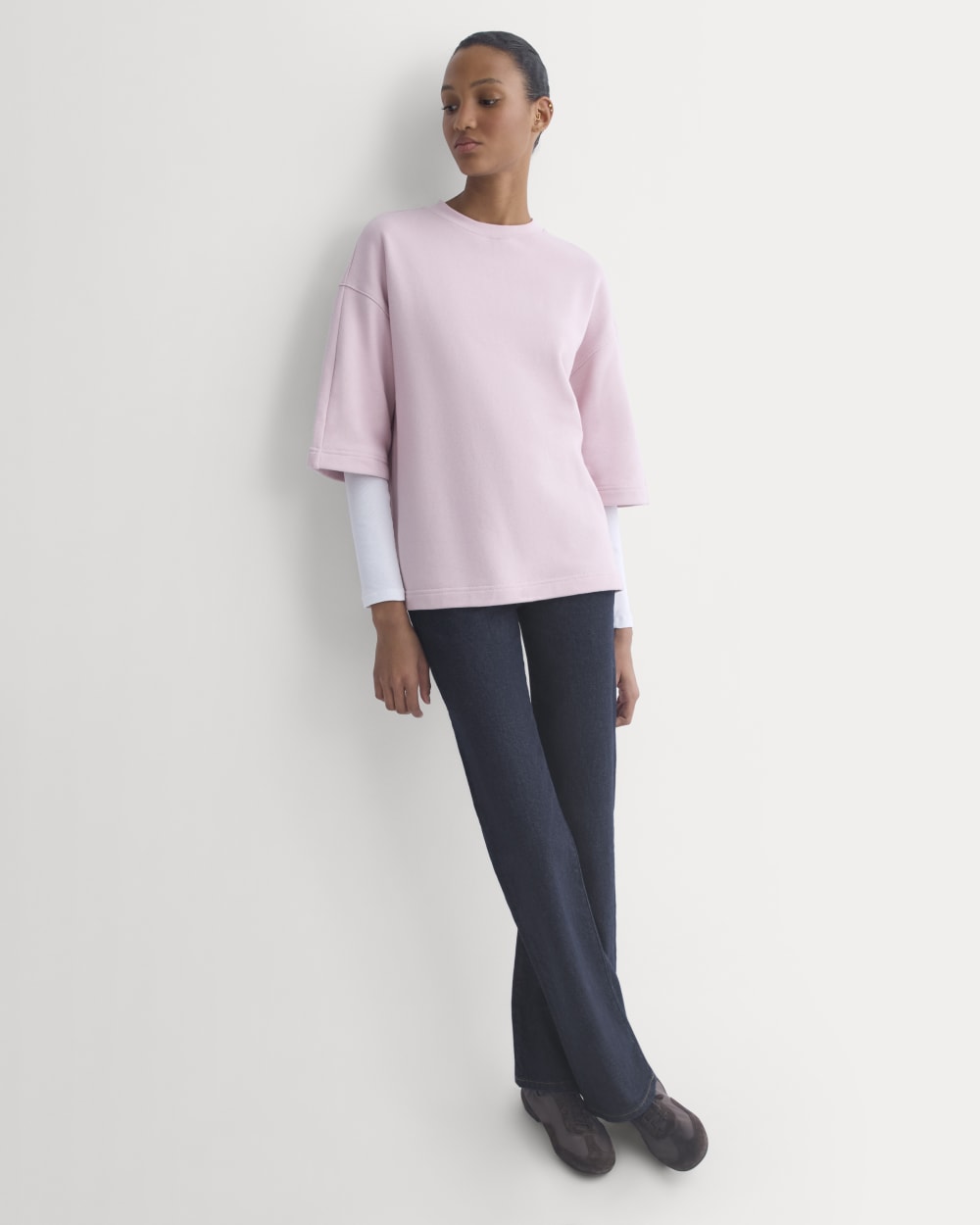 Lightweight Terry Oversized Tee | Burnished Lilac - Image 3