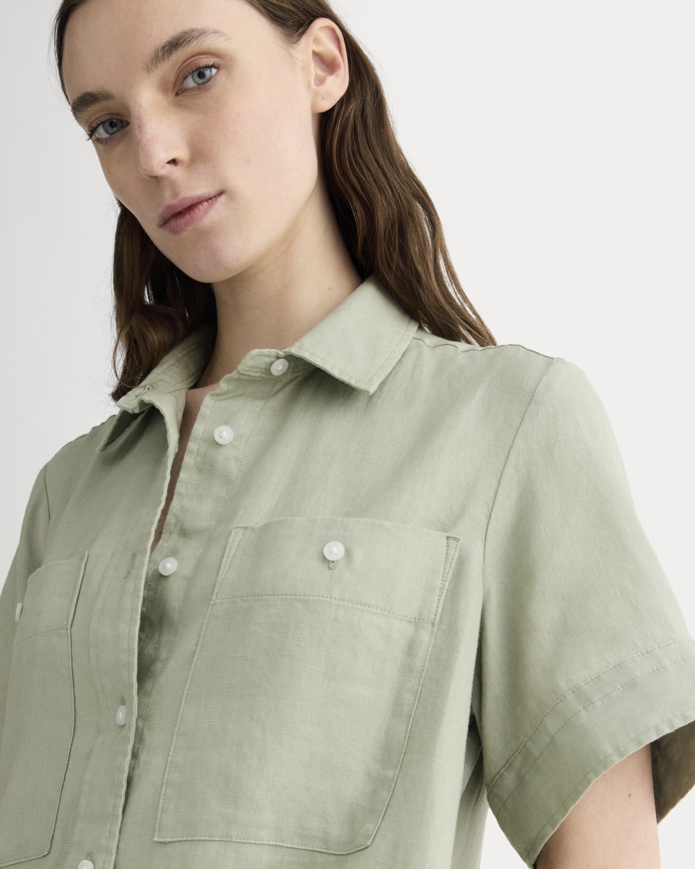 The Daytripper Dress in Linen | Seagrass - Image 4