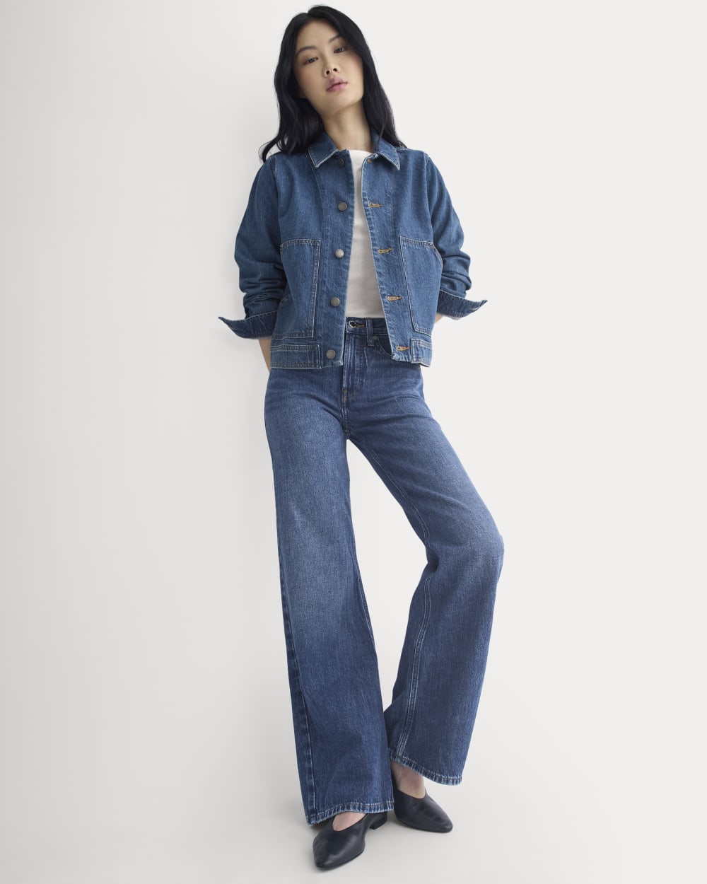 Denim Chore Jacket | Mid Indigo - Image 5