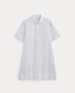 Alternative view of Mini Popover Shirtdress in Linen | White