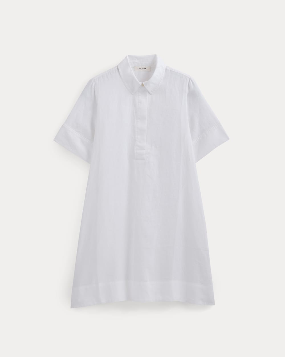 Mini Popover Shirtdress in Linen | White - Image 2