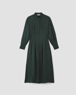 Alternative view of The Hammered Satin Shirt Dress | Scarab