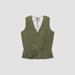 Alternative view of The Satin V-Neck Top | Kalamata