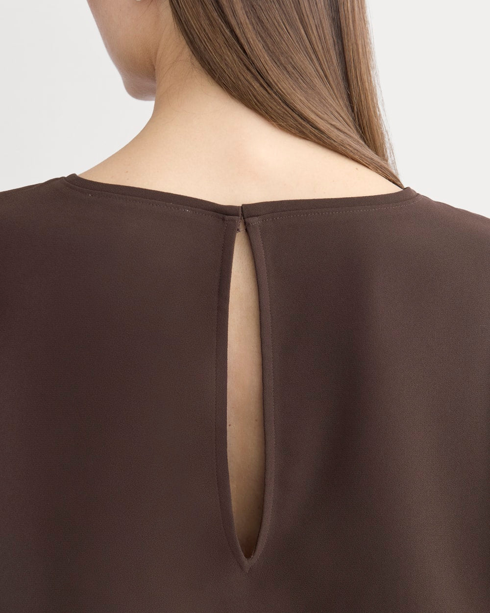 Drapey Crepe Top | Dark Chocolate - Image 4