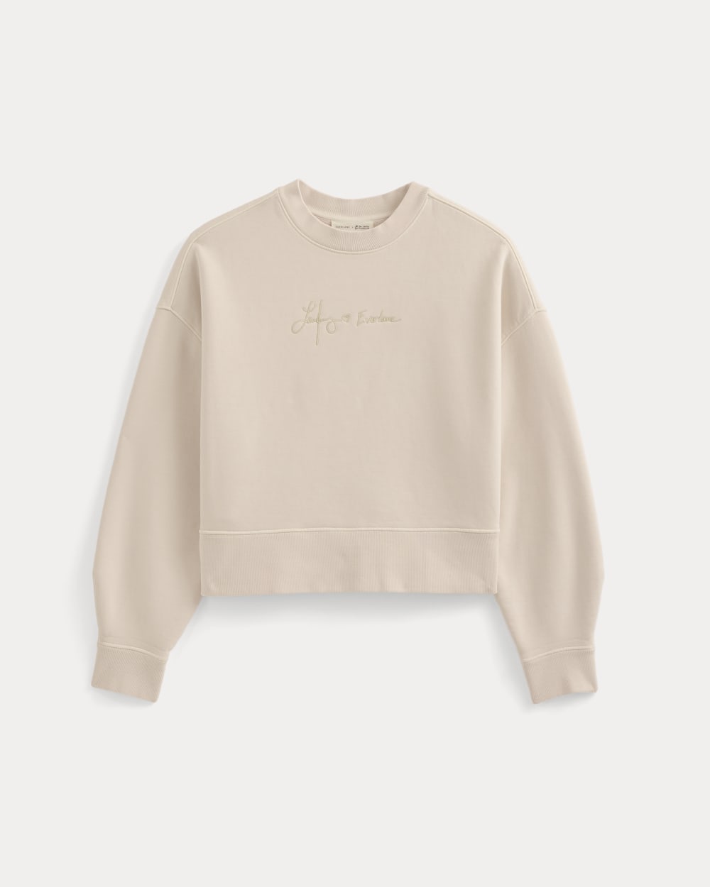 Everlane x The Laufey Foundation Cropped Sweatshirt | Pale Peony - Image 2