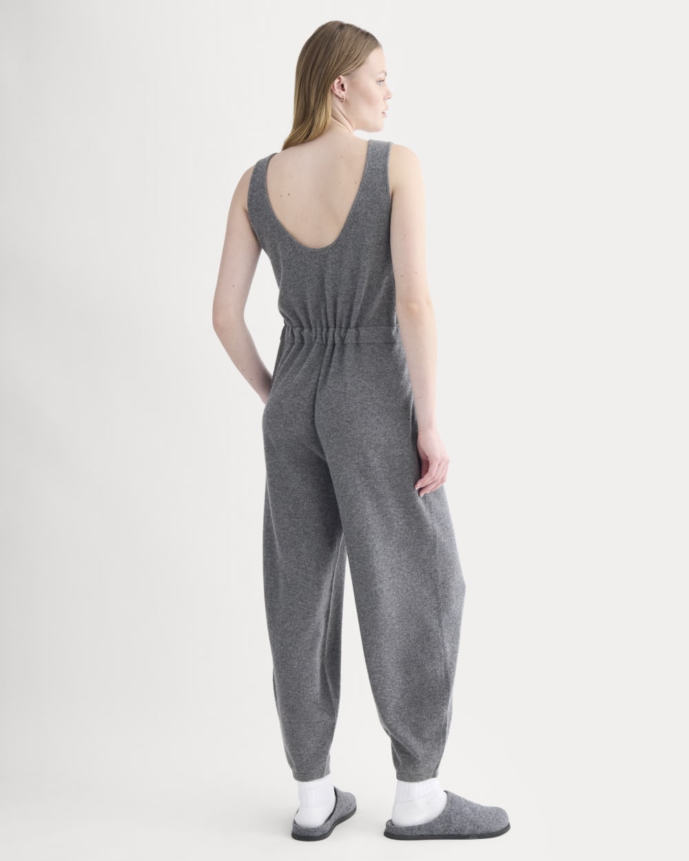Cashmere Lounge Jumpsuit | Heather Charcoal - Image 4